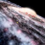 En rojo, un componente oculto de la Vía Láctea
