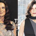 Catherine Zeta Jones, el lunes en Londres. A la derecha, la actriz en el Festival de cine de Cannes
