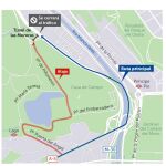 Plano detallado del tramo cerrado al tráfico.
