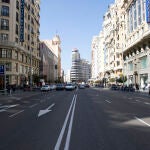 Ayer fue el primer día desde el pasado 23 de diciembre que los vehículos privados pudieron circular por la Gran Vía