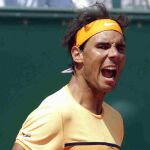 Nadal celebra su triunfo ante Murray en Montecarlo.
