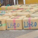 Imagen de los fardos intervenidos