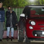 La tonadillera, acompañada de su hermano Agustín, a su salida de la prisión de mujeres de Alcalá de Guadaíra (Sevilla).