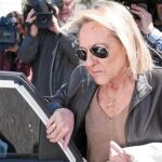 Carmen García Fuster, ayer, tras su declaración ante el juez