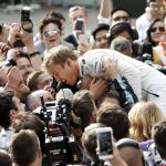 Nico Rosberg celebra la victoria.