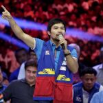 Manny Pacquiao, durante su campaña electoral en Mandaluyong city, el pasado 9 de febrero