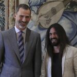 Felipe VI recibió en audiencia al presidente del Parlamento de Baleares, Baltasar Picornell, esta mañana en el Palacio de la Almudaina, al comienzo de su actividad institucional en Mallorca