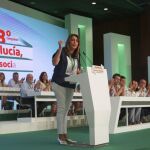 La presidenta andaluza y secretaria general del PSOE-A, Susana Díaz, durante su intervención en el 13 Congreso del PSOE Andaluz