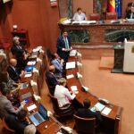 El presidente de la Comunidad, Fernando López Miras, ayer en la sesión de control en la Asamblea Regional