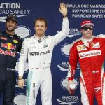 El alemán marcó el mejor tiempo. Ricciardo (Izq.) fue segundo por delante de Raikkonen (dcha.) y Vettel.