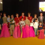 Alumnos de la escuela taurina Sevilla Amate presentes en Territorio Toro