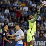 Carlos Kameni durante su etapa en el Málaga.