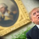 El presidente de EEUU, Donald Trump,, en el Despacho Oval de la Casa Blanca, en Washington, D.C, EEUU el pasado 19