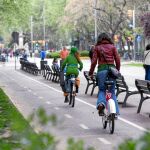 Uno de los carriles bici de Barcelona