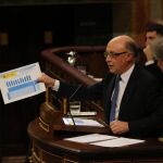 El ministro de Economía y Hacienda, Cristóbal Montoro, durante el debate de los Presupuestos