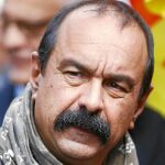 Philippe Martinez, ayer durante una manifestación en París contra la reforma de Macron
