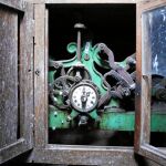 La maquinaria del reloj centenario, ubicada en la torre del Consistorio