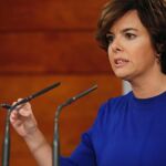 La vicepresidenta del Gobierno, Soraya Sáenz de Santamaría