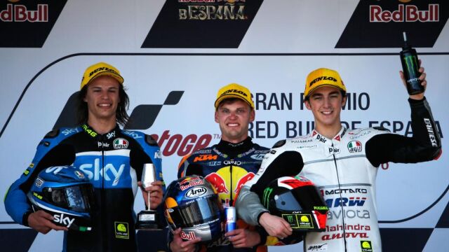 Brad Binder se adjudicó la primera victoria de su carrera deportiva