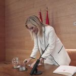 Cifuentes, ayer, en la Puerta de Sol