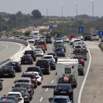 Retenciones de tráfico en dirección Barcelona.