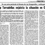 Tarradellas avisó: «La megalomanía y ambición personal nos han conducido a este estado lamentable»