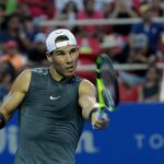 Nadal entrena el 26 de febrero de 2017, antes del Abierto Mexicano de Tenis