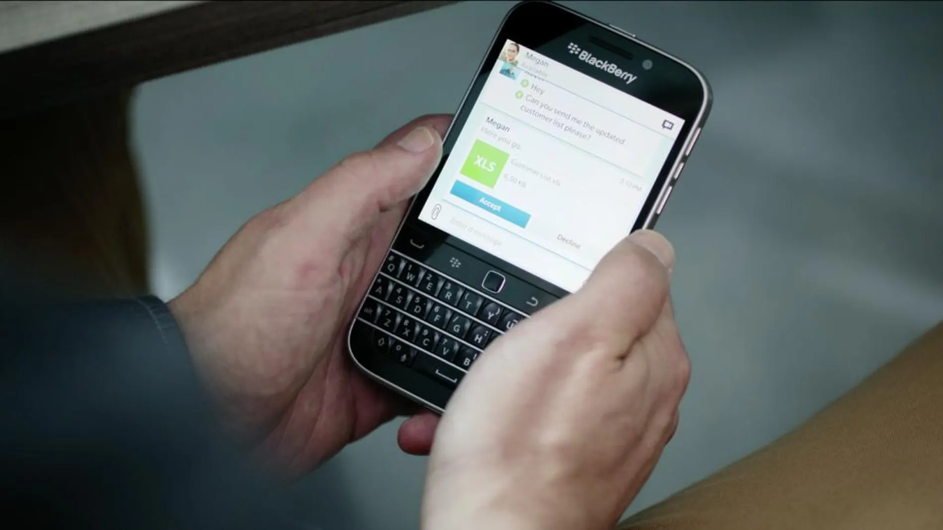 Un dispositivo BlackBerry Classic