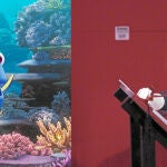 La actriz en un momento del doblaje de «Buscando a Dory»