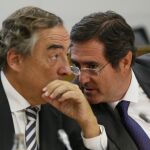 El presidente de CEOE, Juan Rosell, y el presidente de CEPYME, Antonio Garamendi, d.