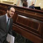 Antonio Hernando, en el Congreso de los Diputados