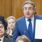 El presidente del PP-A, Juan Ignacio Zoido, ayer en la Cámara