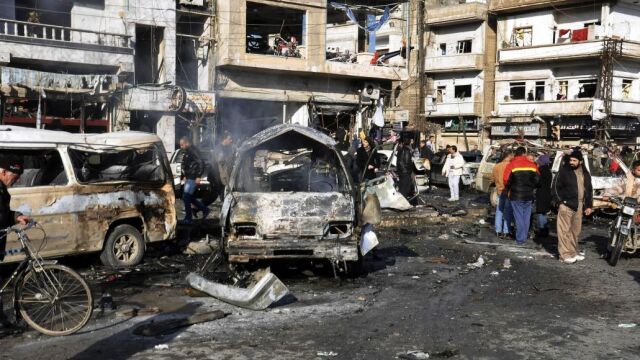 Imagen del conflicto en Homs, en Siria.