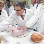 Artur Mas inauguró ayer una planta I+D de industrias cárnicas en Girona