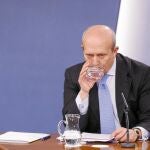 El ministro Wert, ayer, tras anunciar la aprobación del texto legal