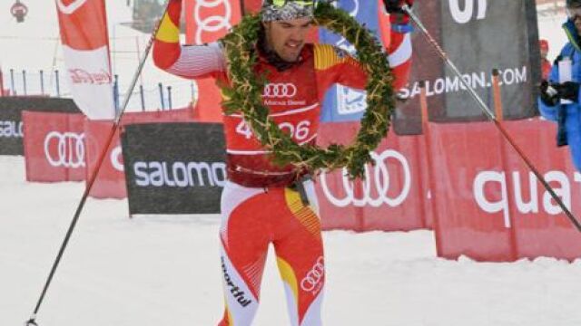 Imanol Rojo al cruzar la meta