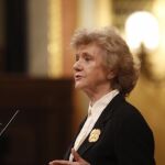 Soledad Becerril, durante una comparecencia en el Congreso de los Diputados.