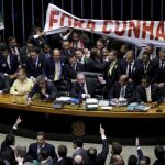 El presidente de la Cámara Eduardo Cunha, durante la sesión