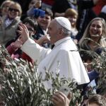 Francisco, durante la celebración del Domingo de Ramos
