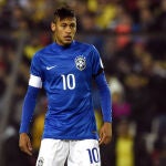 Neymar, durante el encuentro en el que fue expulsado