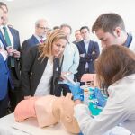 Rosa Valdeón, Sáez Aguado, Hernández Ruipérez y Guarido visitan las nuevas instalaciones
