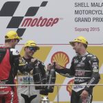 Zarco en el podium