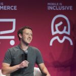 Mark Zuckerberg, durante su intervención en la feria de móviles de Barcelona