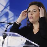 La vicepresidenta del Gobierno, Soraya Sáenz de Santamaría