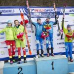 Claudia Galicia y Mireia Miró a la izquierda en el podio de Alpago - Pinacavallo