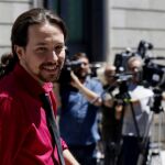 El candidato de Unidos Podemos a la Presidencia del Gobierno, Pablo Iglesias