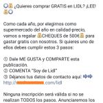 El falso cheque regalo de Lidl