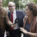 La concejala Beatriz Simón en el momento a acudir al Juzgado a petición propia
