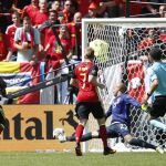 Lukaku marca el tercer gol para Bélgica