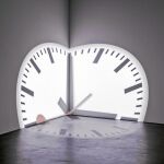 «XYZ (2012)», vídeo de los relojes típicos de las estaciones de trenes suizas, obra de Jorge Macchi presente en el CA2M